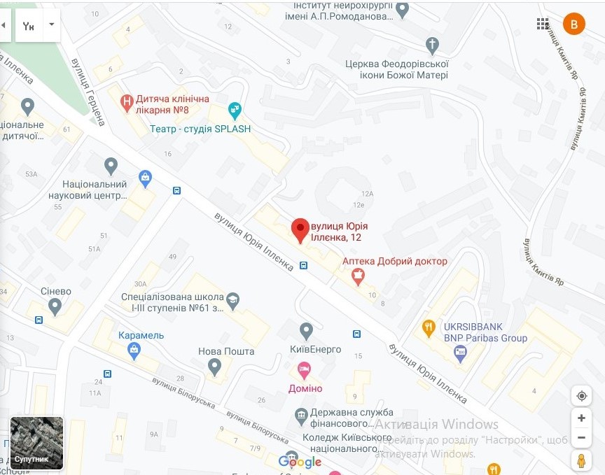 карта розташування офісу